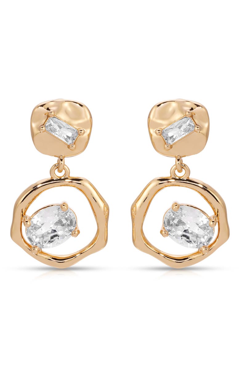 Ettika Cubic Zirconia Drop Earrings, Main, color, 