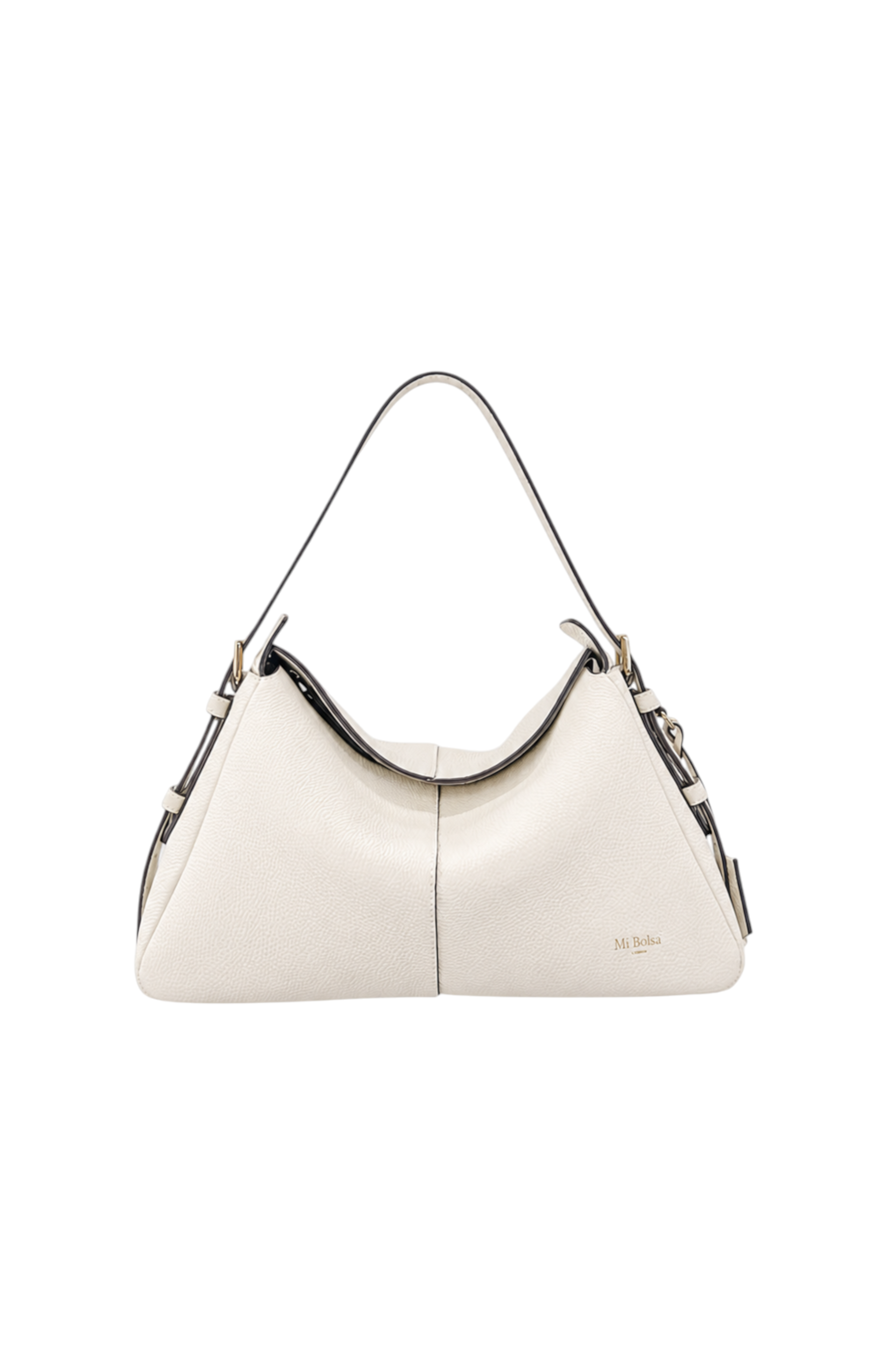 Madolyn Genuine Pebble Leather Shoulder Bag, Alternate, color, Creamy White