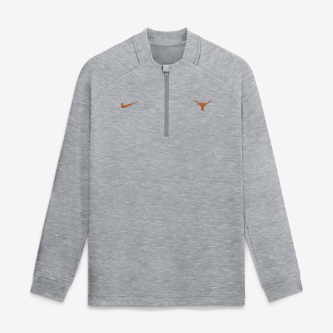 Men's Nike  Gray Texas Longhorns Par Raglan Tri-Blend Therma-FIT Half-Zip Pullover