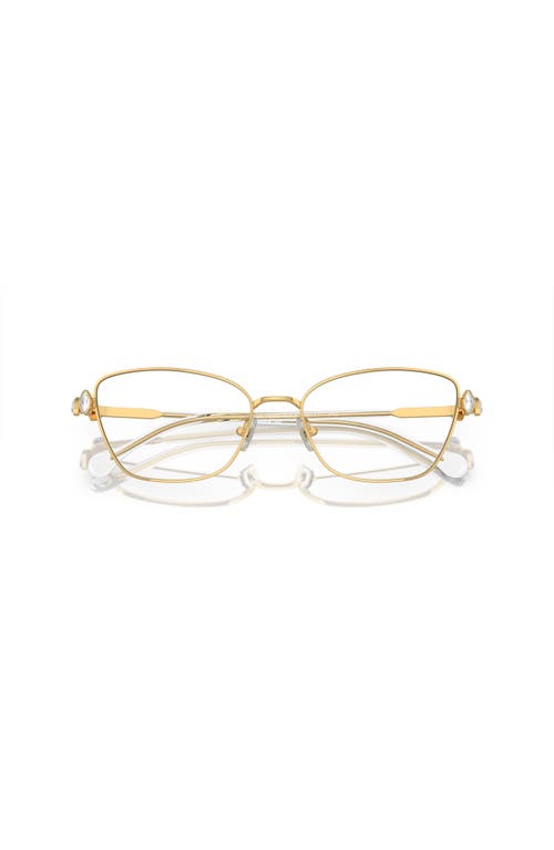 Swarovski 55mm Rectangle Optical Glasses In Gold