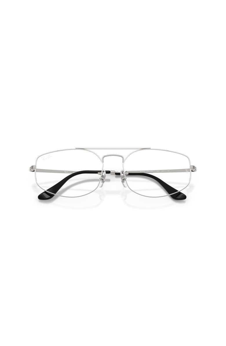 Ray-Ban 58mm Irregular optical glasses, Alternate, color, Silver