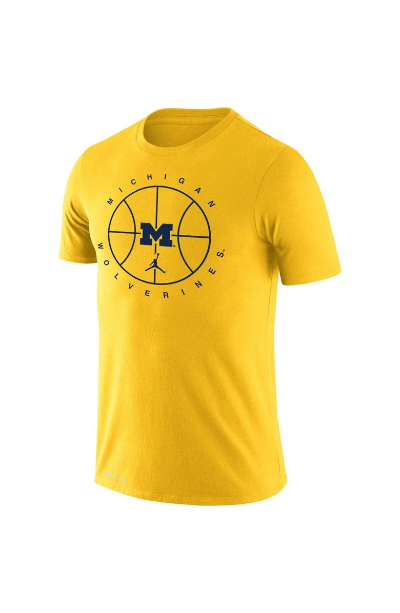 Jordan Brand Men's Jordan Brand Maize Michigan Wolverines Basketball Icon Legend Performance T-Shirt, Alternate, color, 