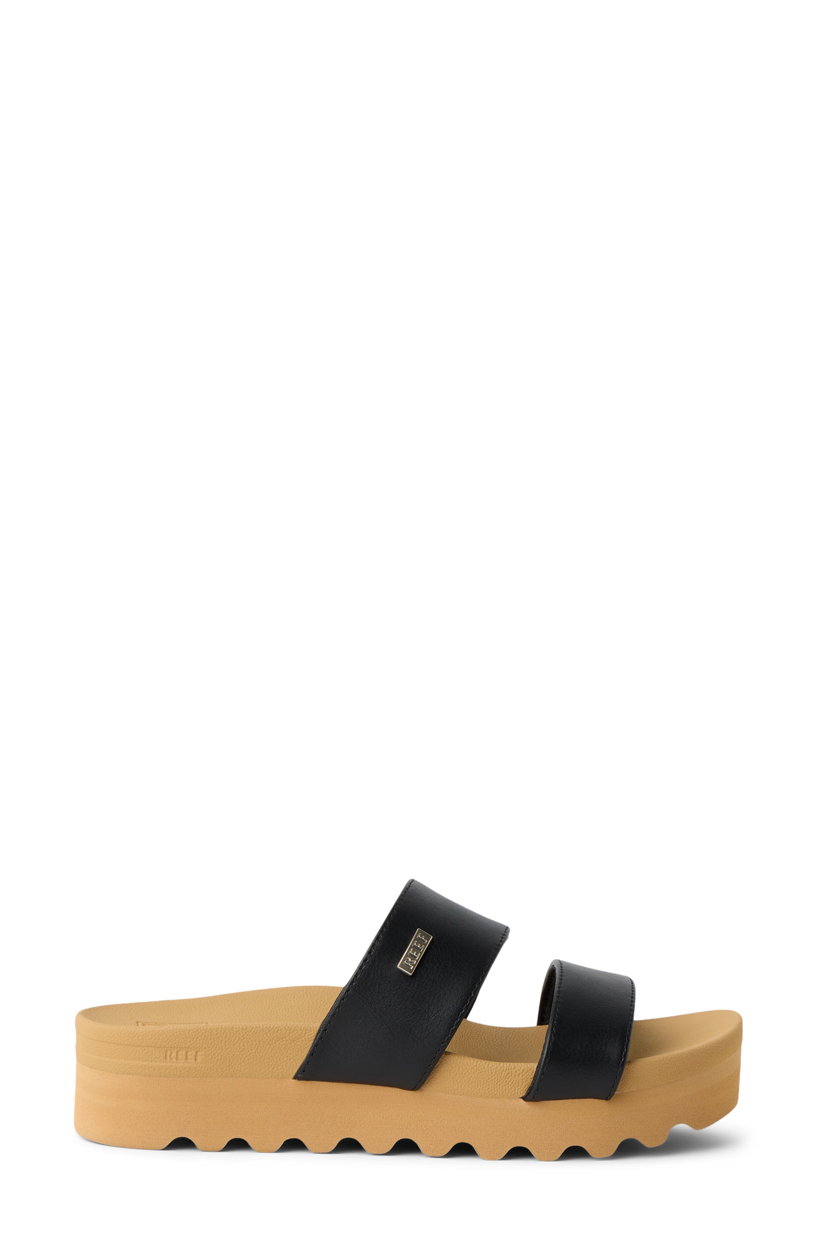 Kaia 2 Bar Slide Sandal, Alternate, color, BLACK/ TAN