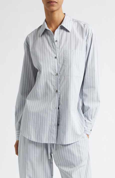 Yoshi Stripe Cotton Button-Up Shirt