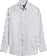 Peter Millar Check Performance Poplin Button-Down Shirt