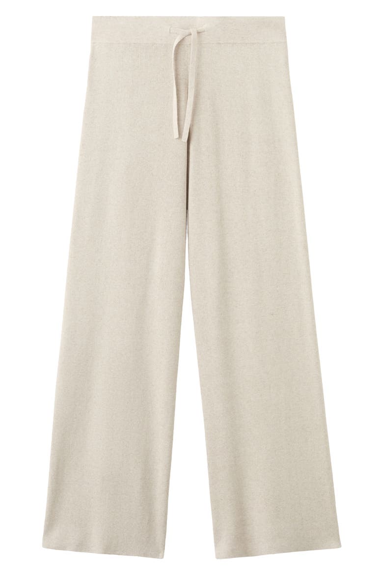 Pull-On Straight Leg Cotton Blend Knit Pants, Alternate, color, BEIGE