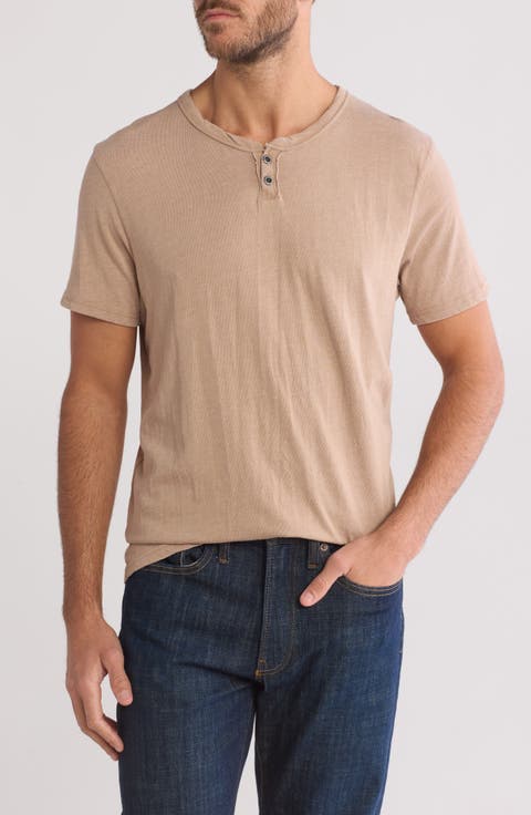 Button Notch Neck T-Shirt