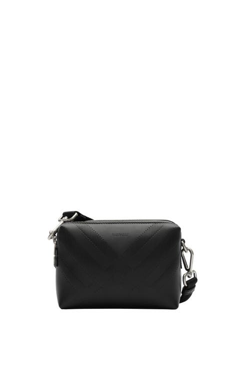 Embossed Check Crossbody Bag