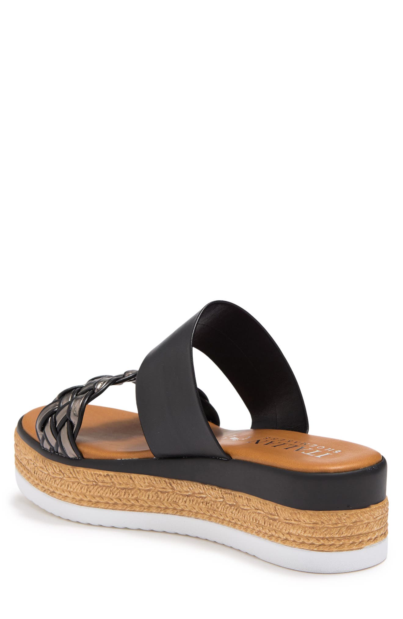 ITALIAN SHOEMAKERS Braided Platform Slide Sandal, Alternate, color, 