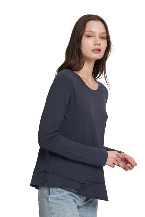 Long Sleeve Mock Layer Tee