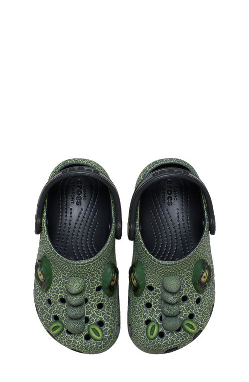 Crocs Kids' Classic Iam Scary Dino Clog In Green