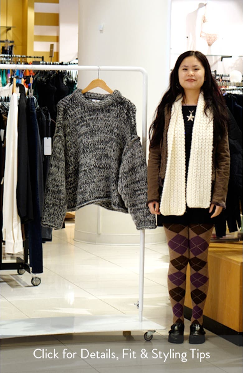 Lofty Wool Blend Whipstitch Mock Neck Sweater, sales video thumbnail