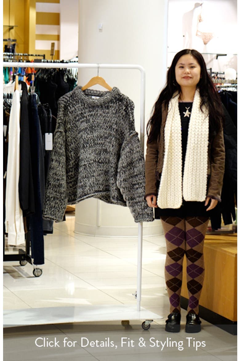 Lofty Wool Blend Whipstitch Mock Neck Sweater video
