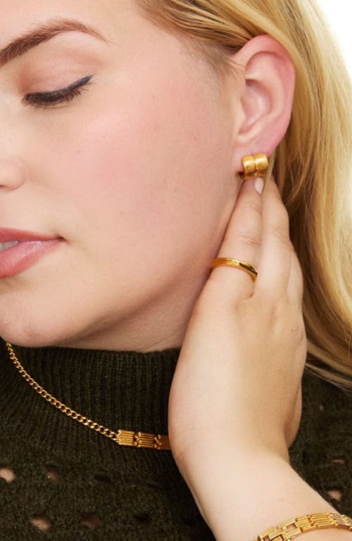 Gwen Beloti Lina Double Hoop Huggie Earring In Gold