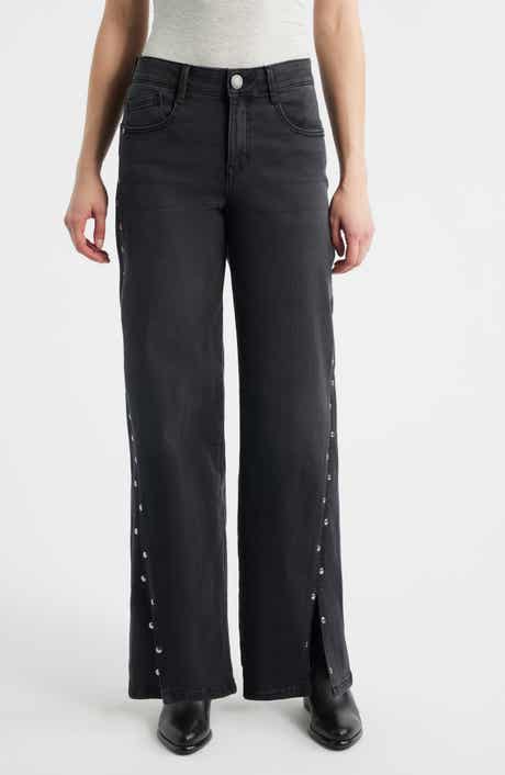 Slit & Studs Jeans
