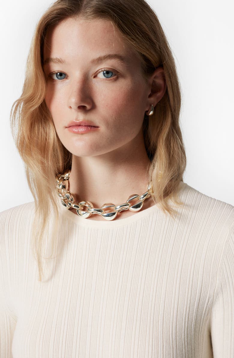 & Other Stories Slim Fit Long Sleeve Rib Top, Alternate, color,