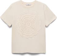 MANGO Crochet Cotton T-Shirt