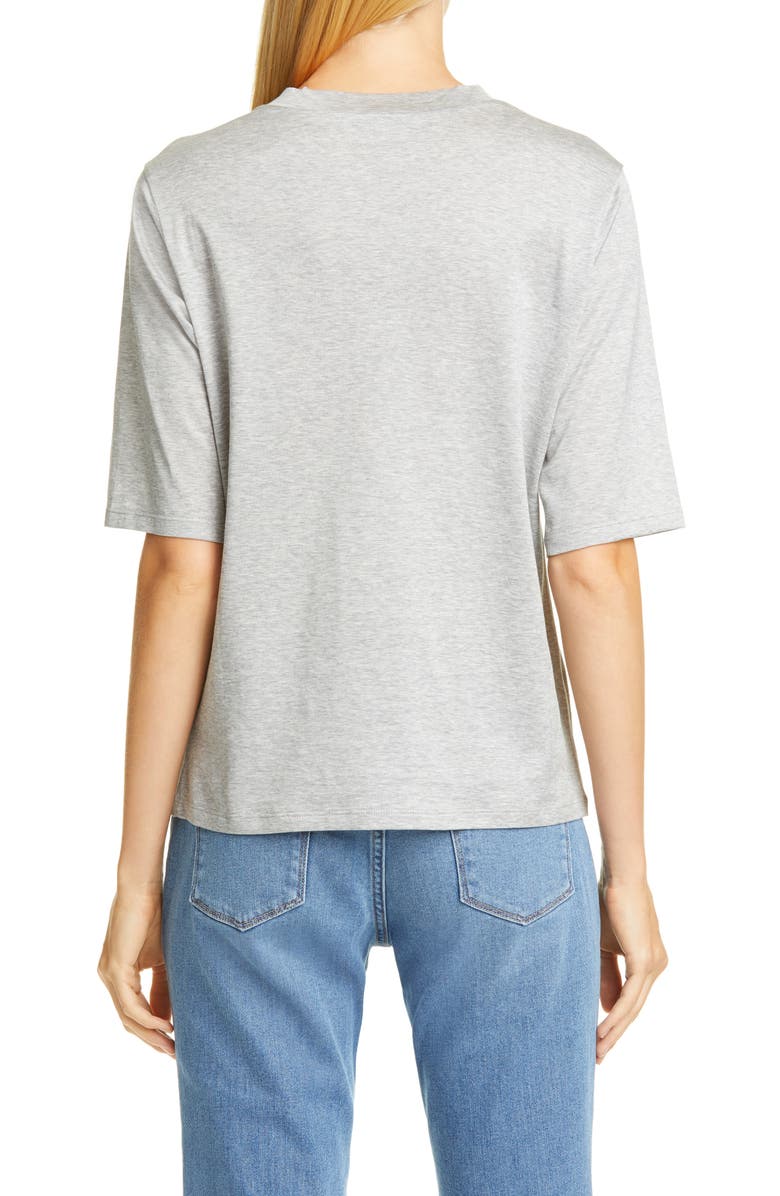 Fabiana Filippi Paillette Detail Cotton Tee, Alternate, color, 