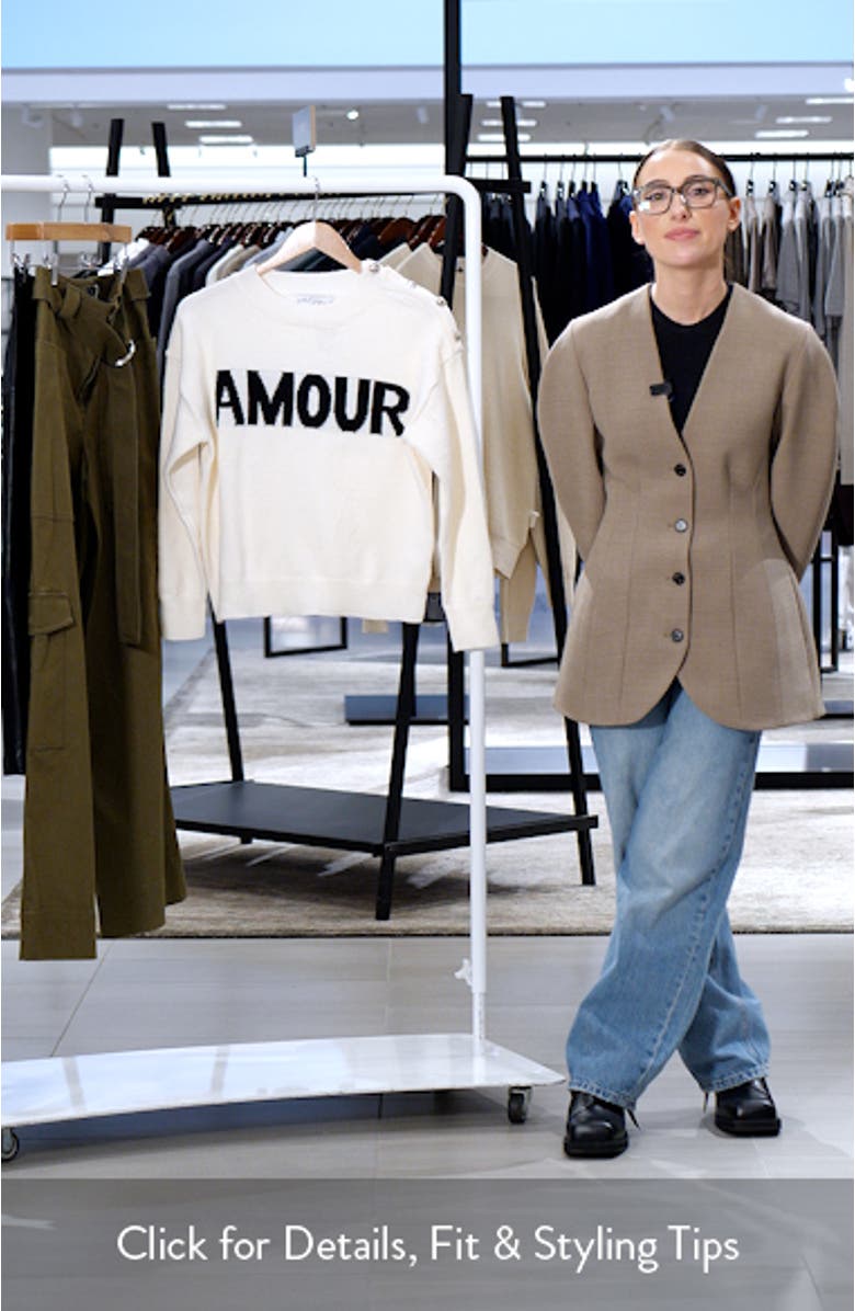 Amour Button Shoulder Sweater, sales video thumbnail