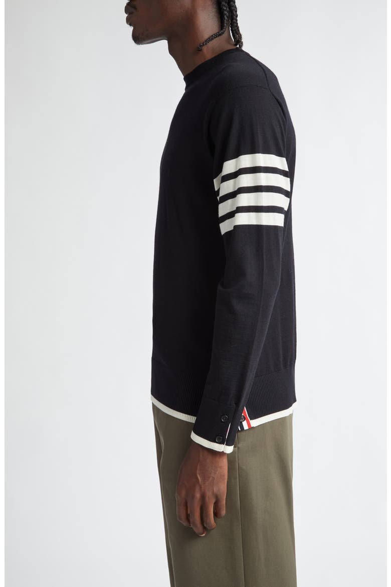 Virgin Wool Crewneck Sweater, Alternate, color, BLACK