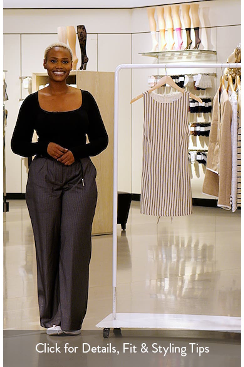 Yumiko Pinstripe Sleeveless Cotton Skirted Romper video