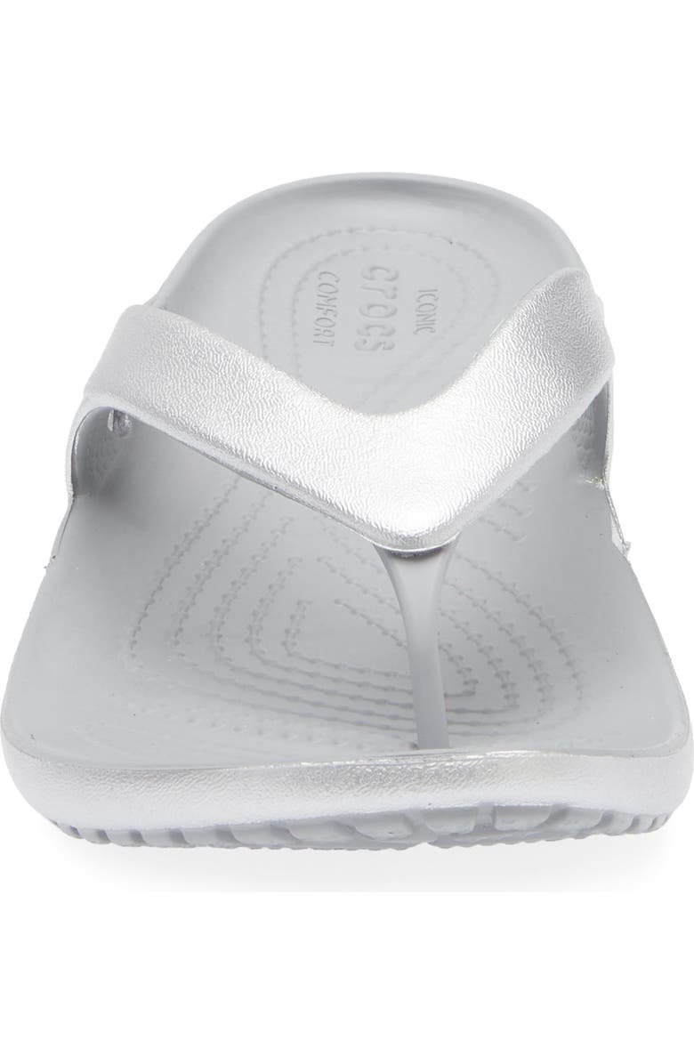 CROCS Kadee II Flip Flop Sandal, Alternate, color, Silver
