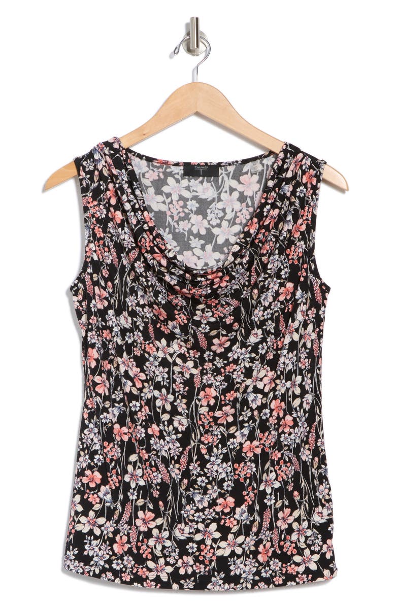 T Tahari Cowl Neck Sleeveless Top, Alternate, color, 