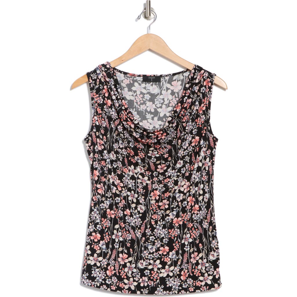 T Tahari Cowl Neck Sleeveless Top In Multi