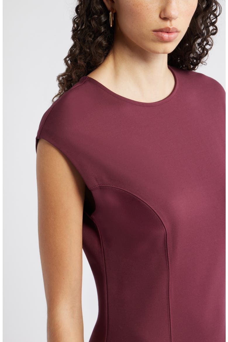Princess Seam Fit & Flare Dress, Alternate, color, BURGUNDY ROYALE