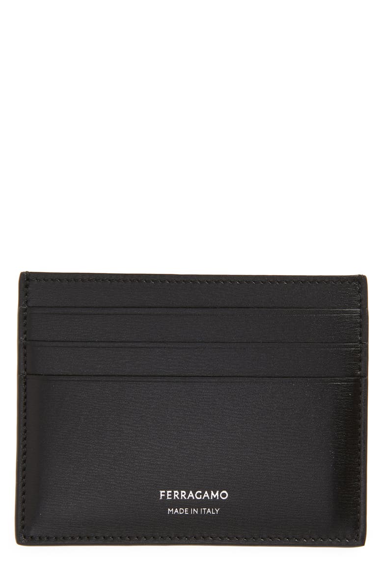 Classic Leather Card Case, Main, color, NERO