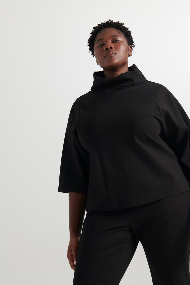 Ponte Katy Top, Alternate, color, Black