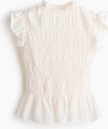 H&M Smocked Peplum Top