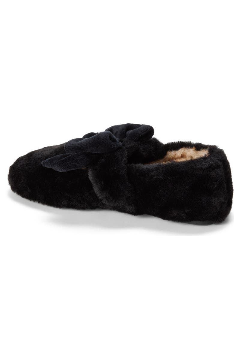Dearfoams Maryanne Luxe Teddy Maryjane, Alternate, color, Black