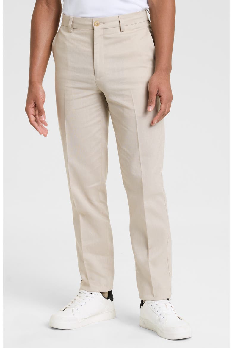 Kids' Linen Blend Suit Pants, Main, color, KHAKI