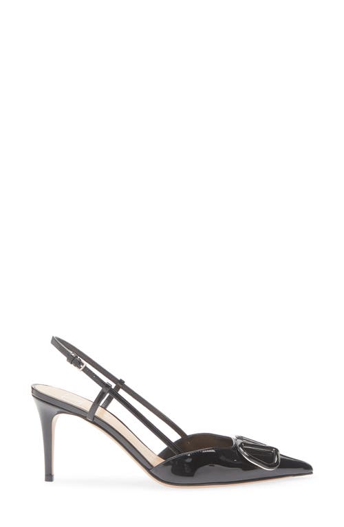 Valentino Vlogo 80 Patent Slingback Pump In Black