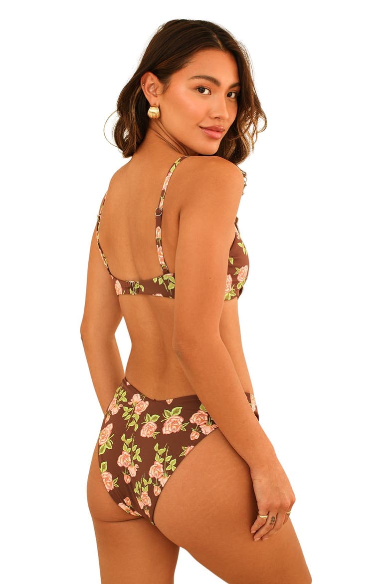 Zen Triangle Knotted Bikini Top, Alternate, color, Rosebud