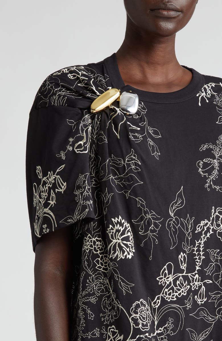 Dries Van Noten Hevent Floral Embroidered T-Shirt, Alternate, color, 