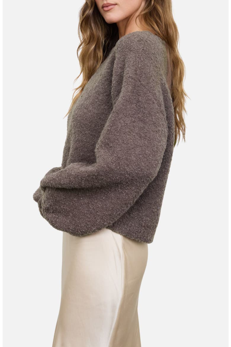 Fuzzy Knit Pullover Sweater, Alternate, color, MOCHA
