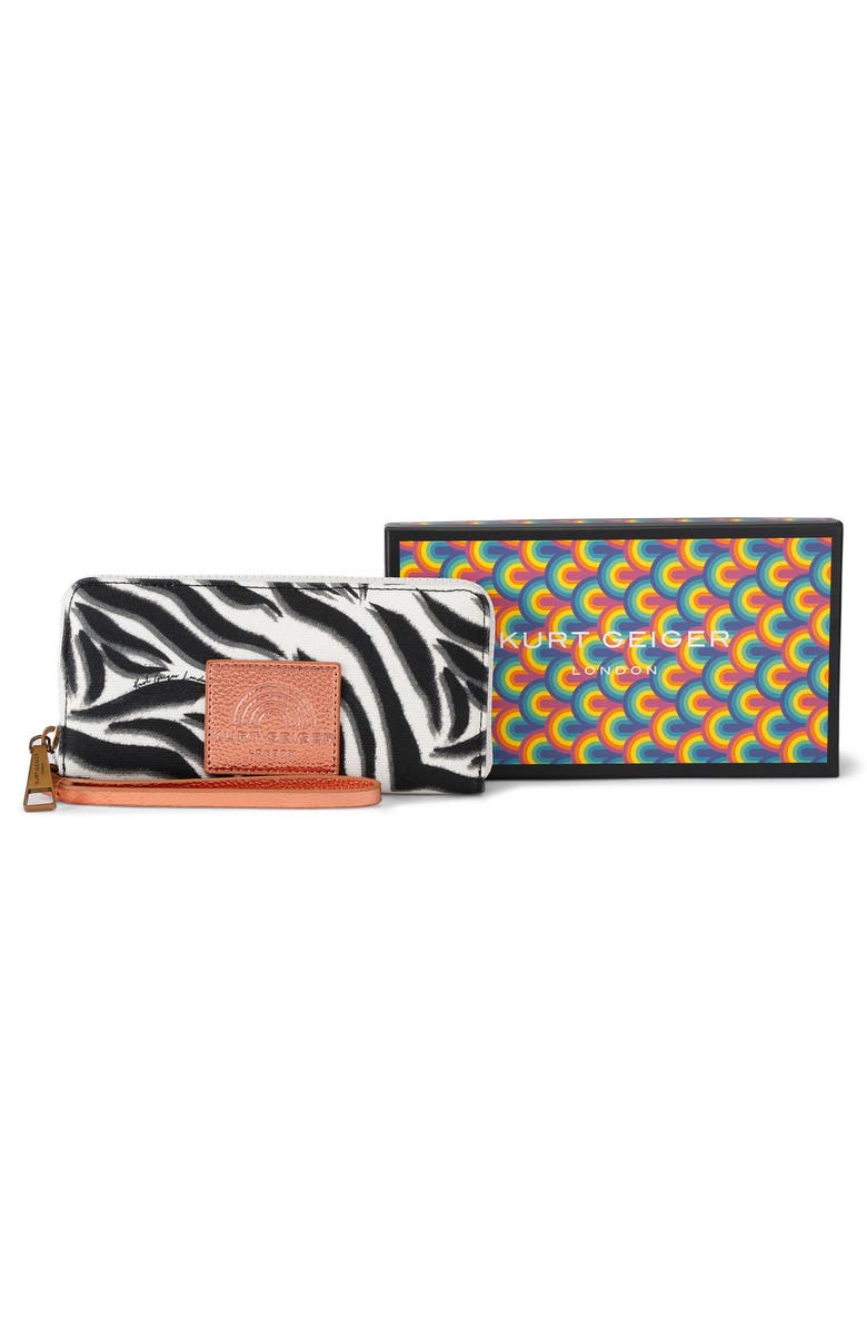 Kurt Geiger London Southbank Zip Wallet, Alternate, color, Charcoal