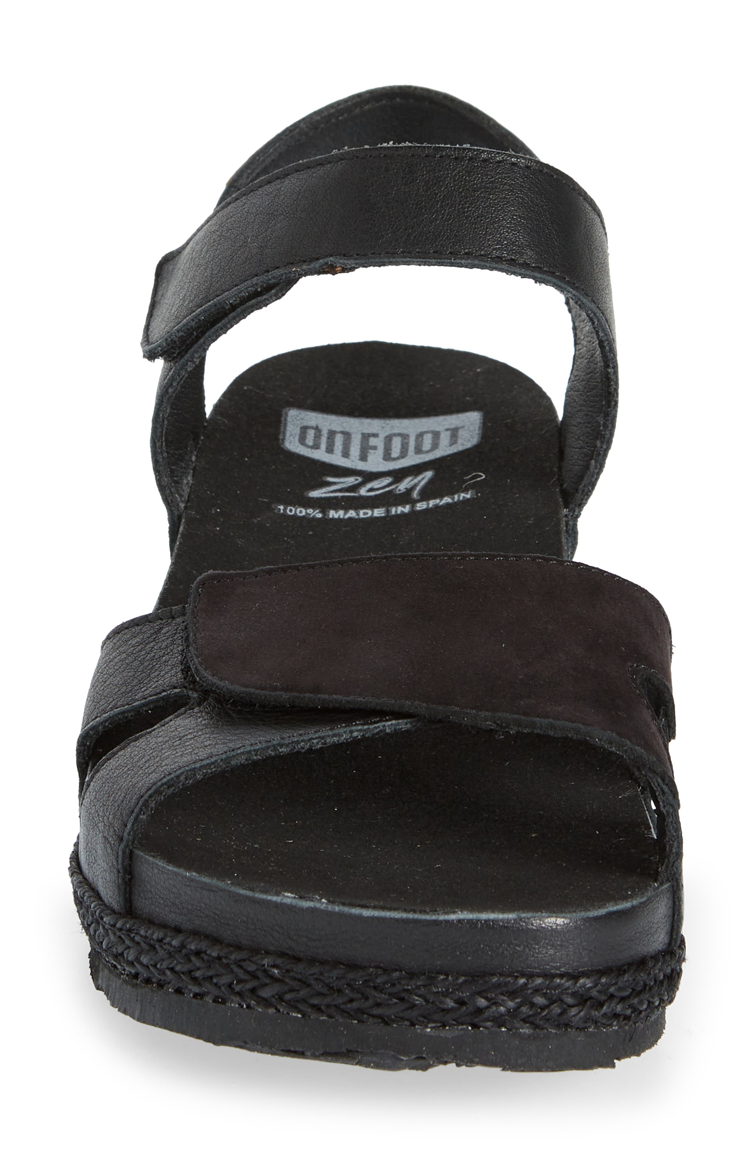 On Foot Cynara Espadrille Sandal, Alternate, color, Negre Black