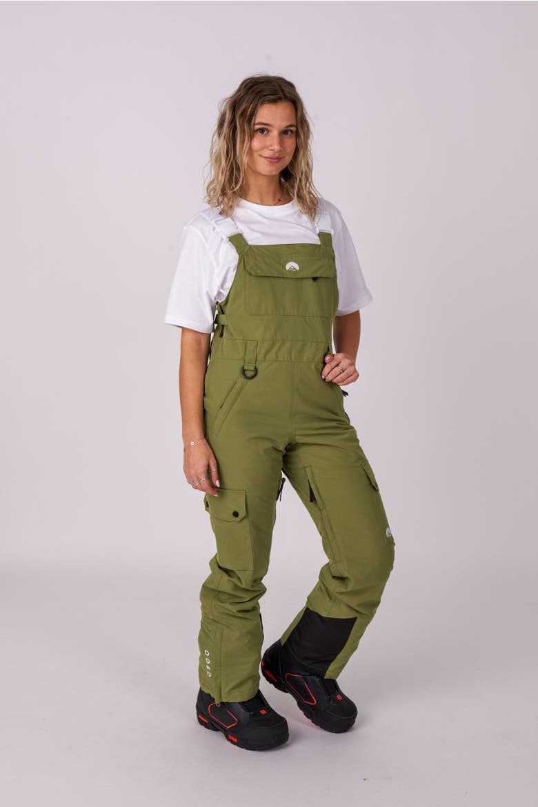 Yeh Girl Bib Pant - Khaki, Alternate, color, Khaki