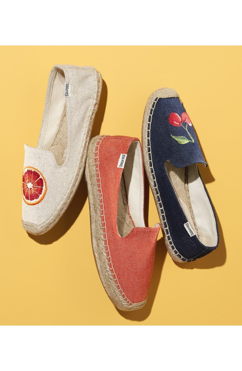 Soludos 'Cherries' Embroidered Espadrille Slip-On, Alternate, color,