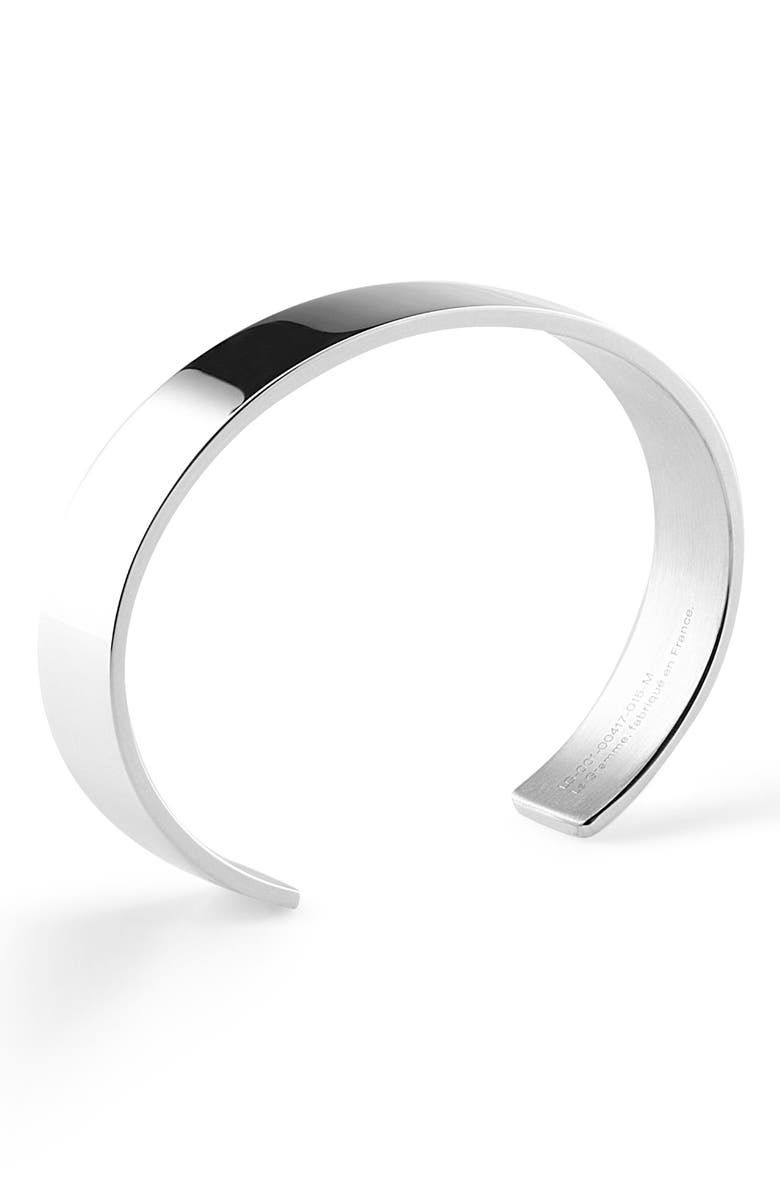 le gramme Men's 33G Polished Sterling Silver Ribbon Cuff Bracelet, Alternate, color,