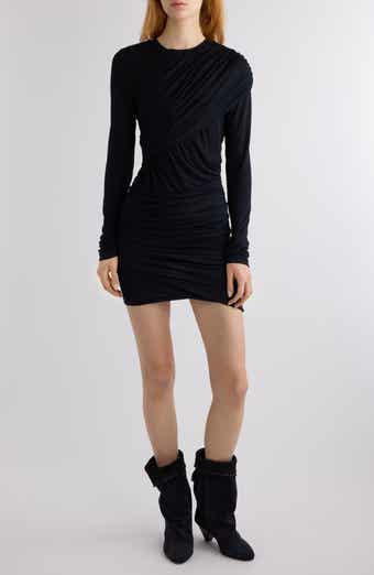 Isabel Marant Étoile Denise Shirred Long Sleeve Body-Con Minidress