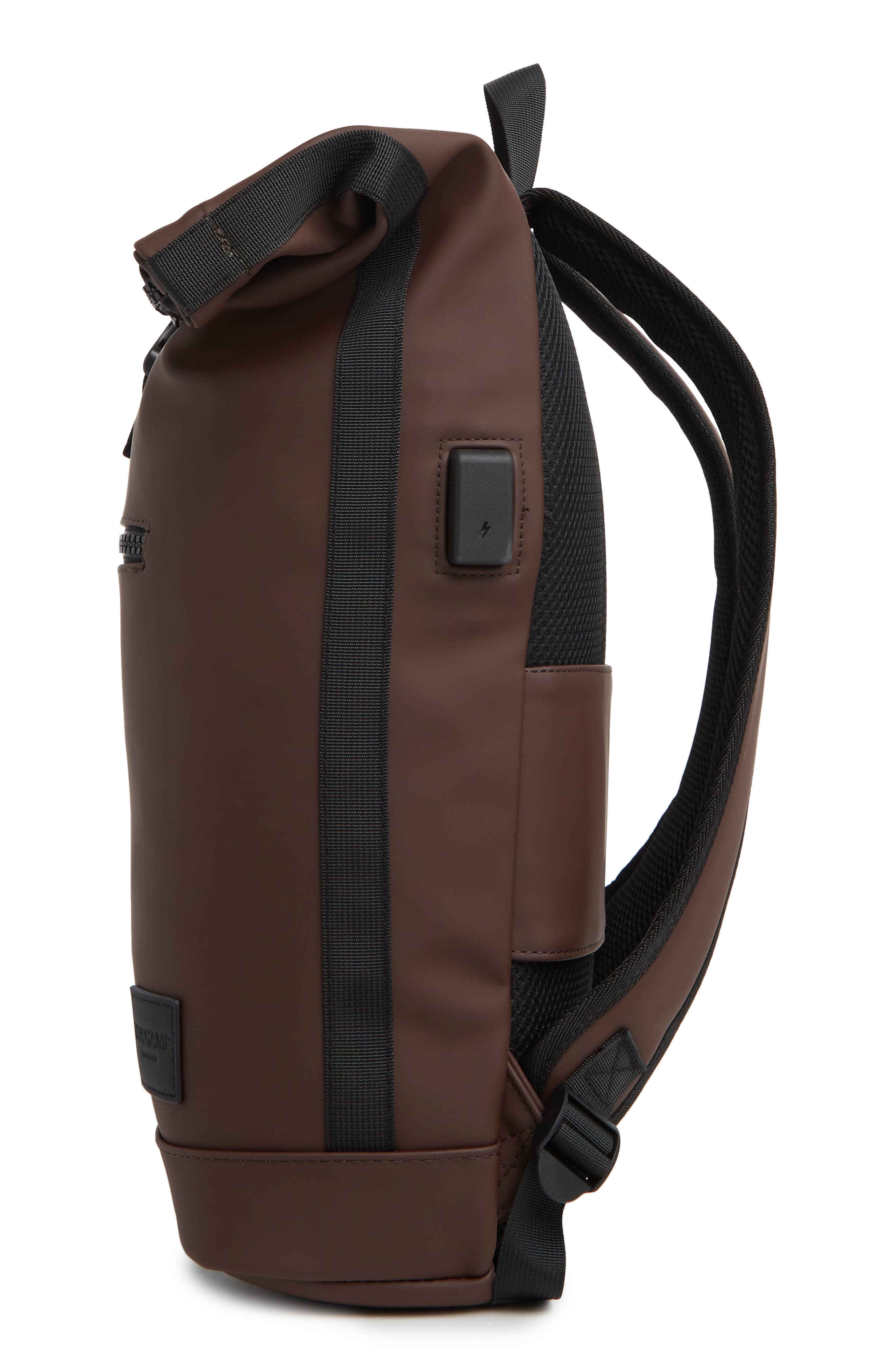 Roll Top Backpack, Alternate, color, BROWN