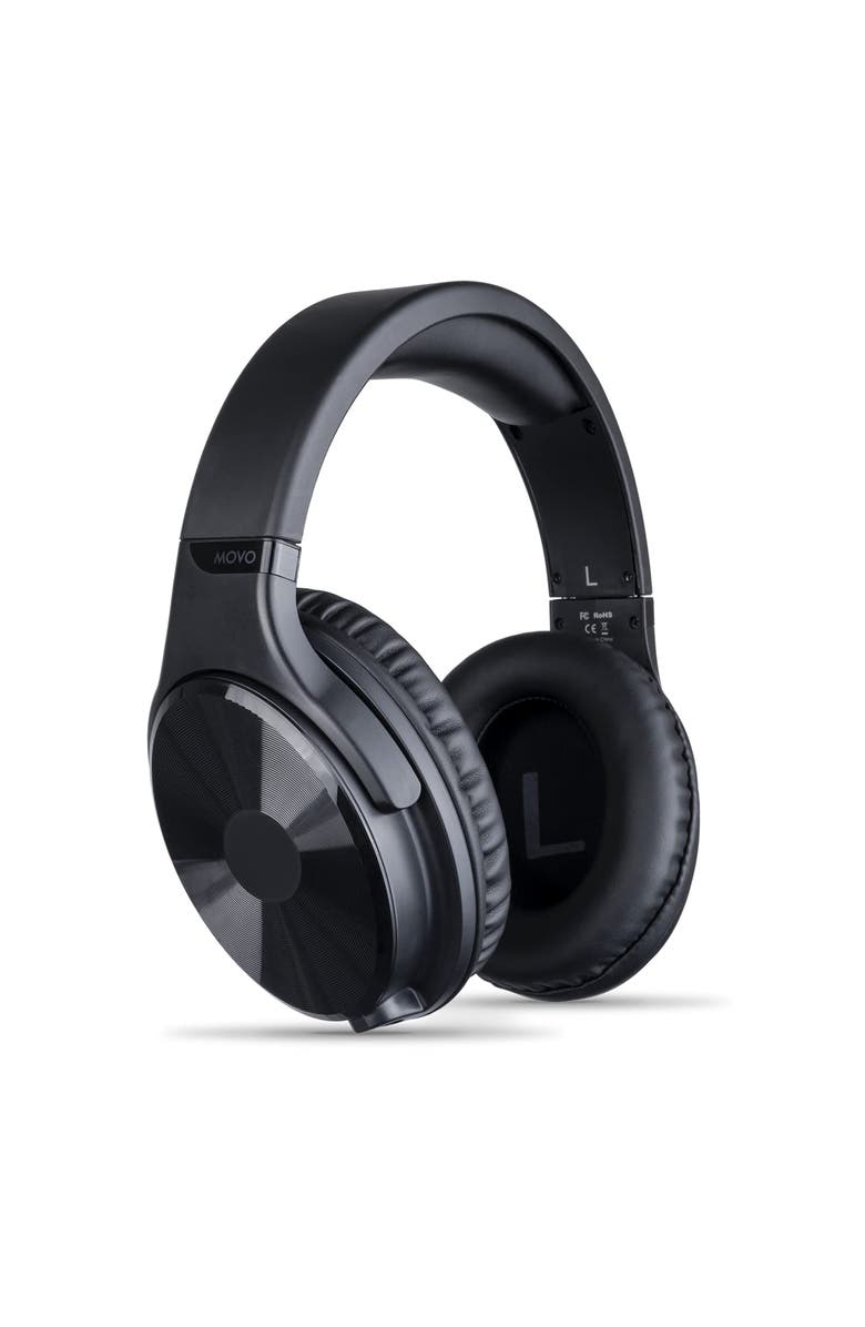 MOVO MH-100 Hi-Fi Studio Headphones with Microphone, Main, color, Black