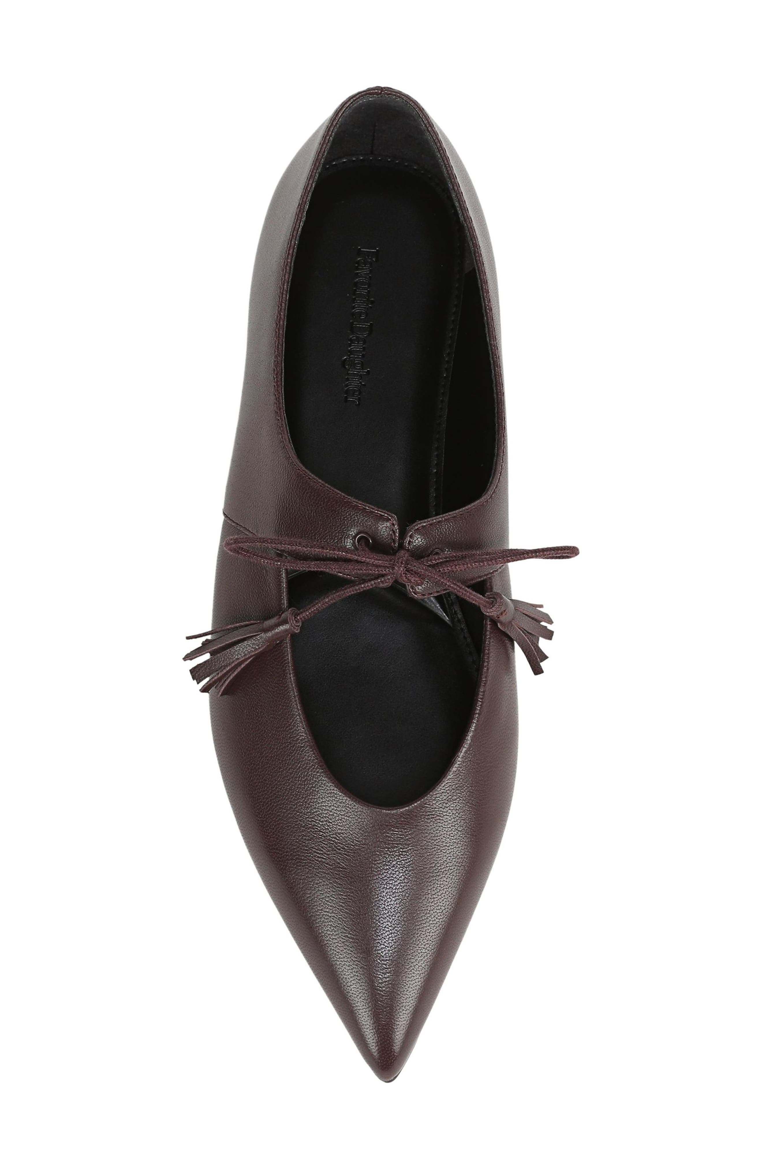 Lily Mary Jane Flat, Alternate, color, BORDEAUX