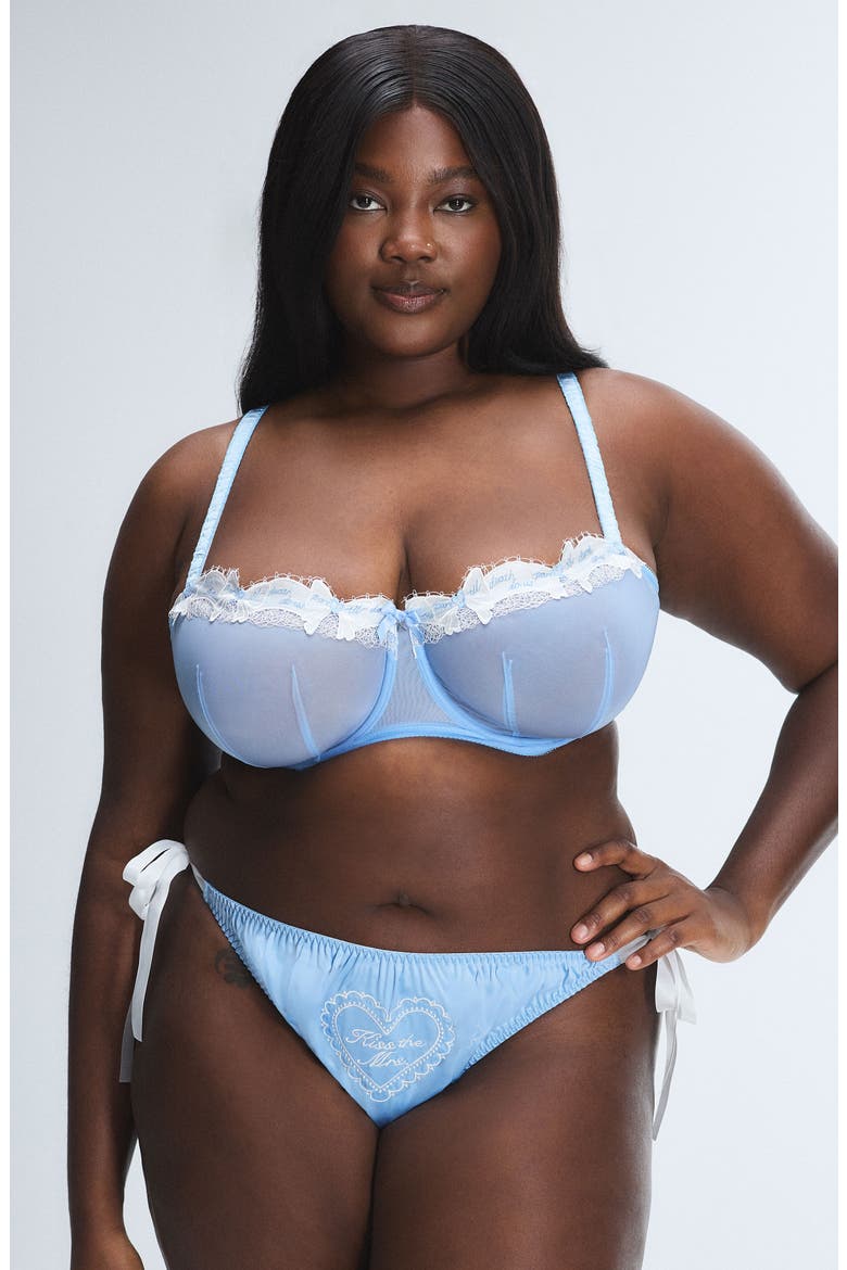 Flirty Wordy 2-Pack Bridal Bikinis, Alternate, color, BLUE/ WHITE