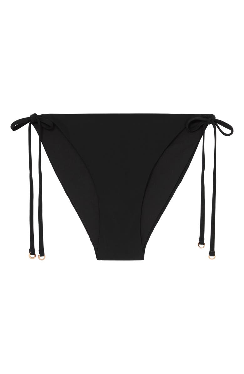 Reiss Riah Side Tie Bikini Bottoms, Alternate, color, Black