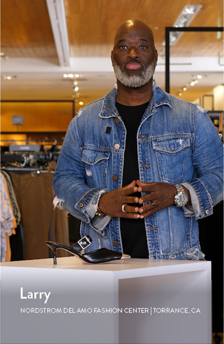 Gretla Pointed Cap Toe Mule, sales video thumbnail